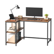 L Shaped Corner Desk with Adjustable Shelves Ideal for Gaming and Office by Vasagle VASAGLE
