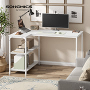 L Shaped Corner Computer Desk with Adjustable Storage for Gaming Office by VASAGLE VASAGLE