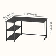 L Shaped Corner Computer Desk with Adjustable Shelves for Gaming Office by Vasagle VASAGLE