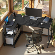 L Shaped Corner Computer Desk with Adjustable Shelves for Gaming Office by Vasagle VASAGLE