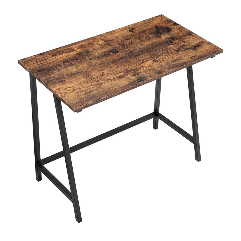 Compact Home Office Desk Sturdy Steel Frame Stylish Workspace 100x50x76cm by Vasagle VASAGLE
