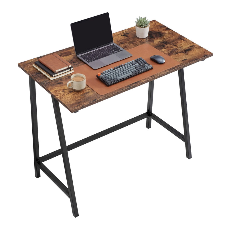 Compact Home Office Desk Sturdy Steel Frame Stylish Workspace 100x50x76cm by Vasagle VASAGLE