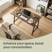 Compact Home Office Desk Sturdy Steel Frame Stylish Workspace 100x50x76cm by Vasagle VASAGLE