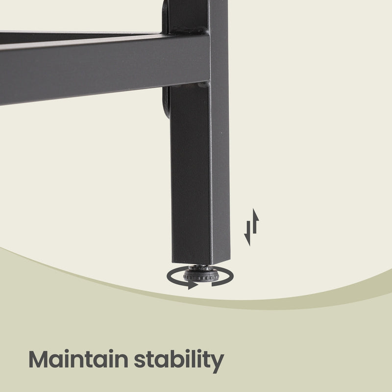 Compact Home Office Desk Sturdy Steel Frame Stylish Workspace 100x50x76cm by Vasagle VASAGLE