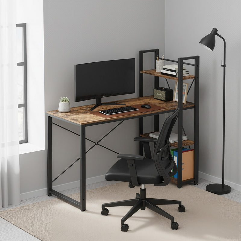 Computer Desk with Adjustable Shelf and Steel Frame 120cm by VASAGLE Songmics