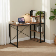 Computer Desk with Adjustable Shelf and Steel Frame 120cm by VASAGLE Songmics