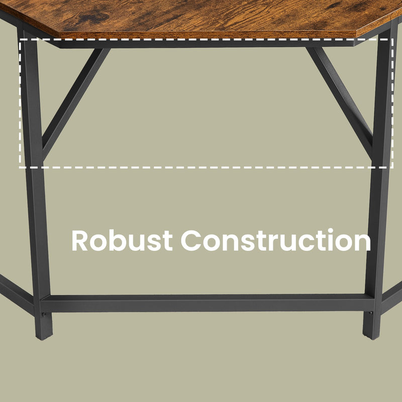 L Shaped Corner Computer Desk 149 x 149 cm Space Saving Workstation for Home Office by Vasagle