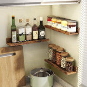 Set of 3 Wooden Floating Wall Shelves with Raised Edges for Storage and Display by Vasagle VASAGLE