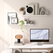 Floating Wall Shelf with Front Edge for Living Room or Bedroom Storage by Songmics