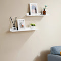 Set of 2 Floating Wall Shelves for Living Room or Bedroom Space Saving Design by Songmics