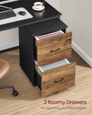 Locking Filing Cabinet with Drawers for Home Office Organisation and Security by Vasagle