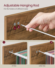 Locking Filing Cabinet with Drawers for Home Office Organisation and Security by Vasagle