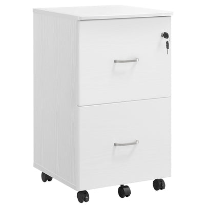 2 Drawer Locking Filing Cabinet for Home Office Organisation and Storage by Vasagle