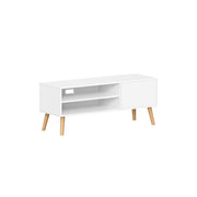 White TV Stand Cabinet for TVs up to 55 Inches with Open Storage 120 cm Wide by Vasagle