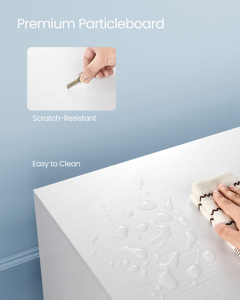 White TV Stand Cabinet for TVs up to 55 Inches with Open Storage 120 cm Wide by Vasagle