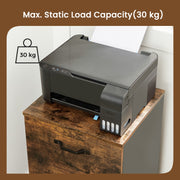 Rolling Filing Cabinet with 2 Drawers and A4 Hanging Rail for Home Office by Vasagle