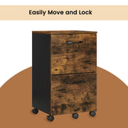 Rolling Filing Cabinet with 2 Drawers and A4 Hanging Rail for Home Office by Vasagle