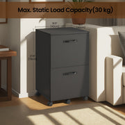 Rolling File Cabinet with 2 Drawers and A4 Hanging Rail for Home Office by Vasagle