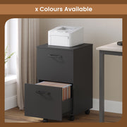 Rolling File Cabinet with 2 Drawers and A4 Hanging Rail for Home Office by Vasagle