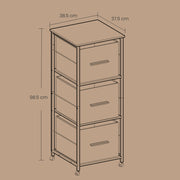Black 3 Drawer Filing Cabinet and Printer Stand with Wheels for Home Office by Vasagle