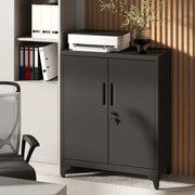 Metal Storage Cabinet with Lockable Doors for Office or Garage Organisation by Songmics