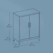 Metal Storage Cabinet with Lockable Doors for Office or Garage Organisation by Songmics