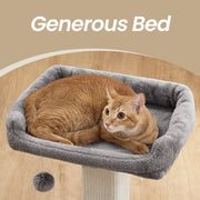 Light Grey Cat Scratching Post with Soft Plush Perch for Kittens and Cats by Feandrea