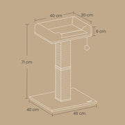 Light Grey Cat Scratching Post with Soft Plush Perch for Kittens and Cats by Feandrea