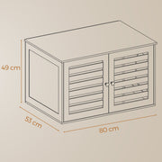 Brown Cat Litter Box Cabinet with Removable Divider and End Table Design by Feandrea