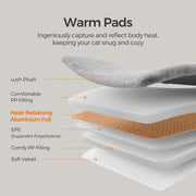 Heavy Duty Cat Tree for Large Cats with Self Warming Pads and Groomers by Feandrea