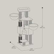Heavy Duty Cat Tree for Large Cats with Self Warming Pads and Groomers by Feandrea