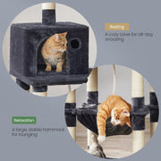 Multi Level Cat Tree Tower with 11 Scratching Posts and Comfy Perches by Feandrea
