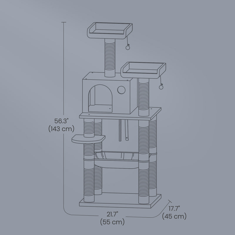 Multi Level Cat Tree Tower with 11 Scratching Posts and Comfy Perches by Feandrea