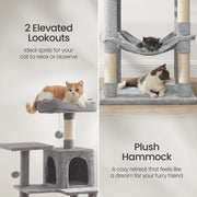 Multi Level Cat Tree Tower with Scratching Posts and Perches for Indoor Cats by Feandrea