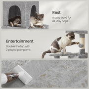 Multi Level Cat Tree Tower with Scratching Posts and Perches for Indoor Cats by Feandrea