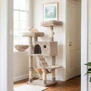 Large Cat Tree Tower with Ultra Soft Plush and Sturdy Design for Indoor Cats by Feandrea