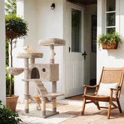 Large Cat Tree Tower with Ultra Soft Plush and Sturdy Design for Indoor Cats by Feandrea