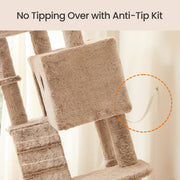 Large Cat Tree Tower with Ultra Soft Plush and Sturdy Design for Indoor Cats by Feandrea