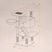 Large Cat Tree Tower with Ultra Soft Plush and Sturdy Design for Indoor Cats by Feandrea
