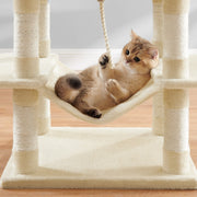 Large Cat Tree with Hammock 13 Scratching Posts and Perches for Indoor Cats by Feandrea