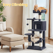 Multi Level Cat Tree Tower with Hammock and Scratching Posts for Indoor Cats by Feandrea