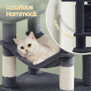 Multi Level Cat Tree Tower with Hammock and Scratching Posts for Indoor Cats by Feandrea