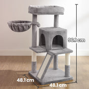 Small Cat Tree with Wide Perch for Large Cats and Kittens Indoor Play Tower by Feandrea