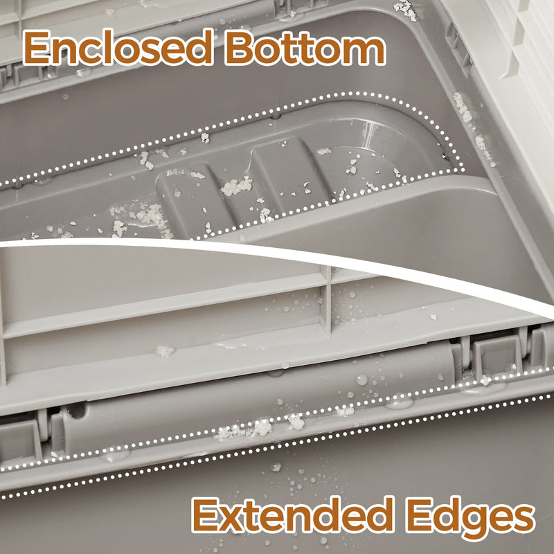 Top Entry Enclosed Cat Litter Box With Lid and Slide Out Tray for Easy Cleaning by Feandrea