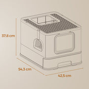 Top Entry Enclosed Cat Litter Box With Lid and Slide Out Tray for Easy Cleaning by Feandrea