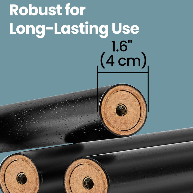 Solid Wood Freestanding Coat Rack with 8 Hooks and Adjustable Height by Vasagle