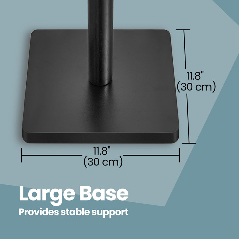 Solid Wood Freestanding Coat Rack with 8 Hooks and Adjustable Height by Vasagle