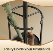 Freestanding Metal Coat Rack with 12 Hooks and Umbrella Holder for Hallway by Songmics