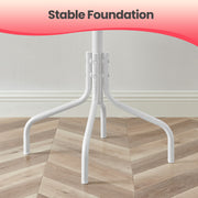 Metal Coat Stand with 12 Hooks and Stable 4 Leg Base for Hallway or Office by Songmics