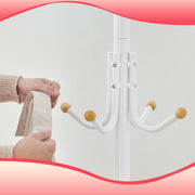 Metal Coat Stand with 12 Hooks and Stable 4 Leg Base for Hallway or Office by Songmics